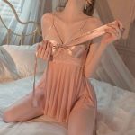 কোডঃ ND03; Pink Chinese Night Dress (Free Size) - Image 4