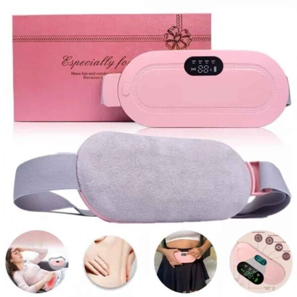 কোডঃ HPP01; Portable Period / Menstrual Heating Pad with Vibration Massage - Image 2